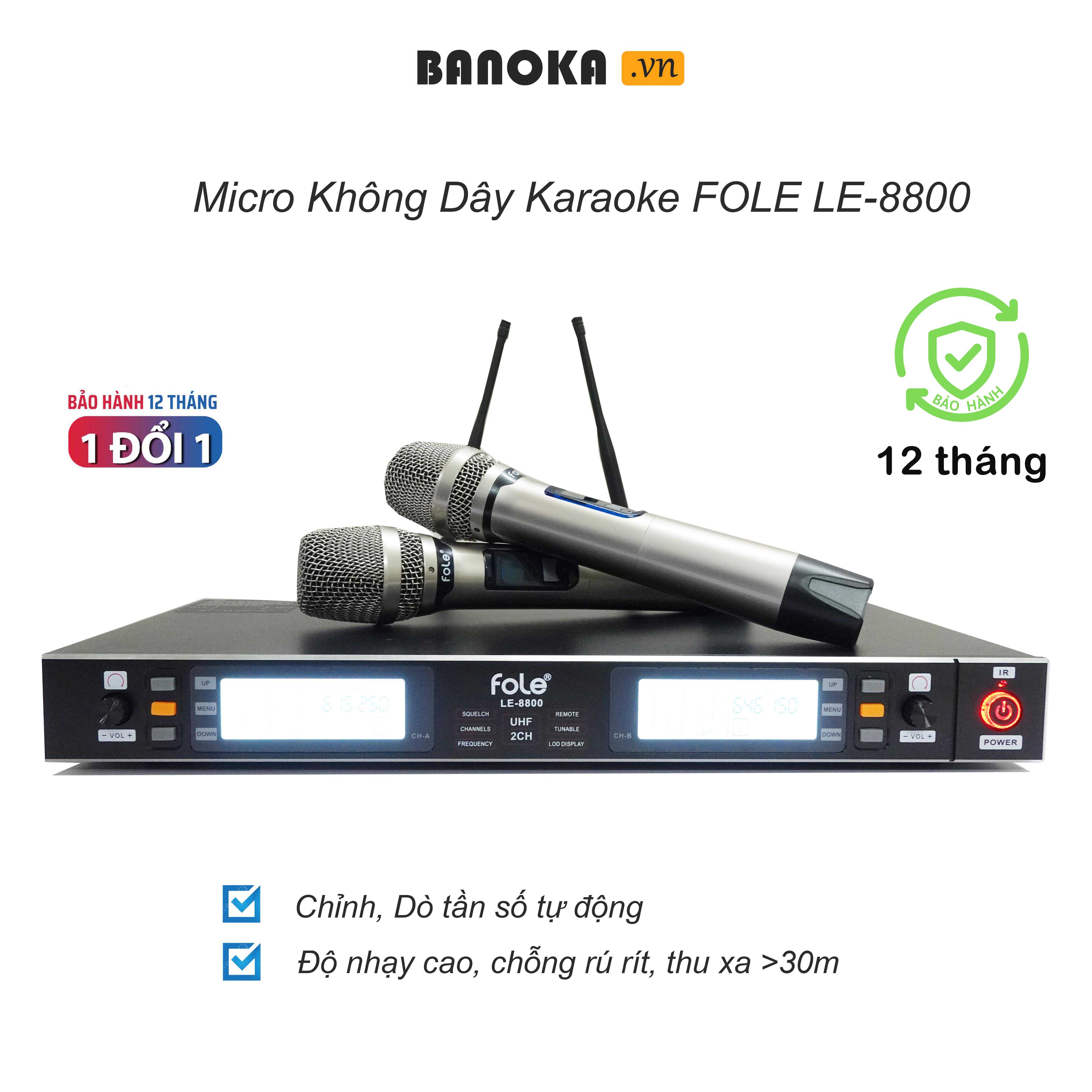 Micro Không Dây Karaoke Chuyên Nghiệp FOLE LE8800